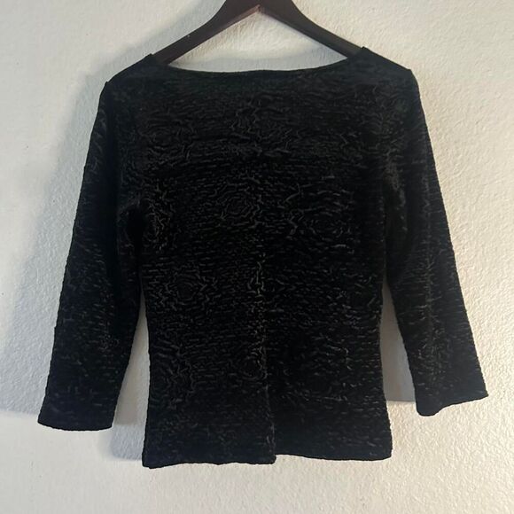 Revolve Hanky Panky Women's Black Blouse Medium Velvet Whimsigoth 90s - Picture 7 of 7